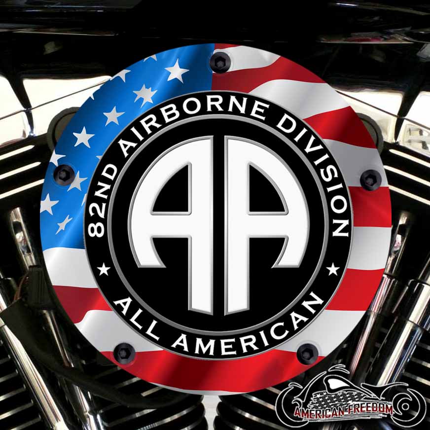 Harley Davidson High Flow Air Cleaner Cover - 82nd Airborne